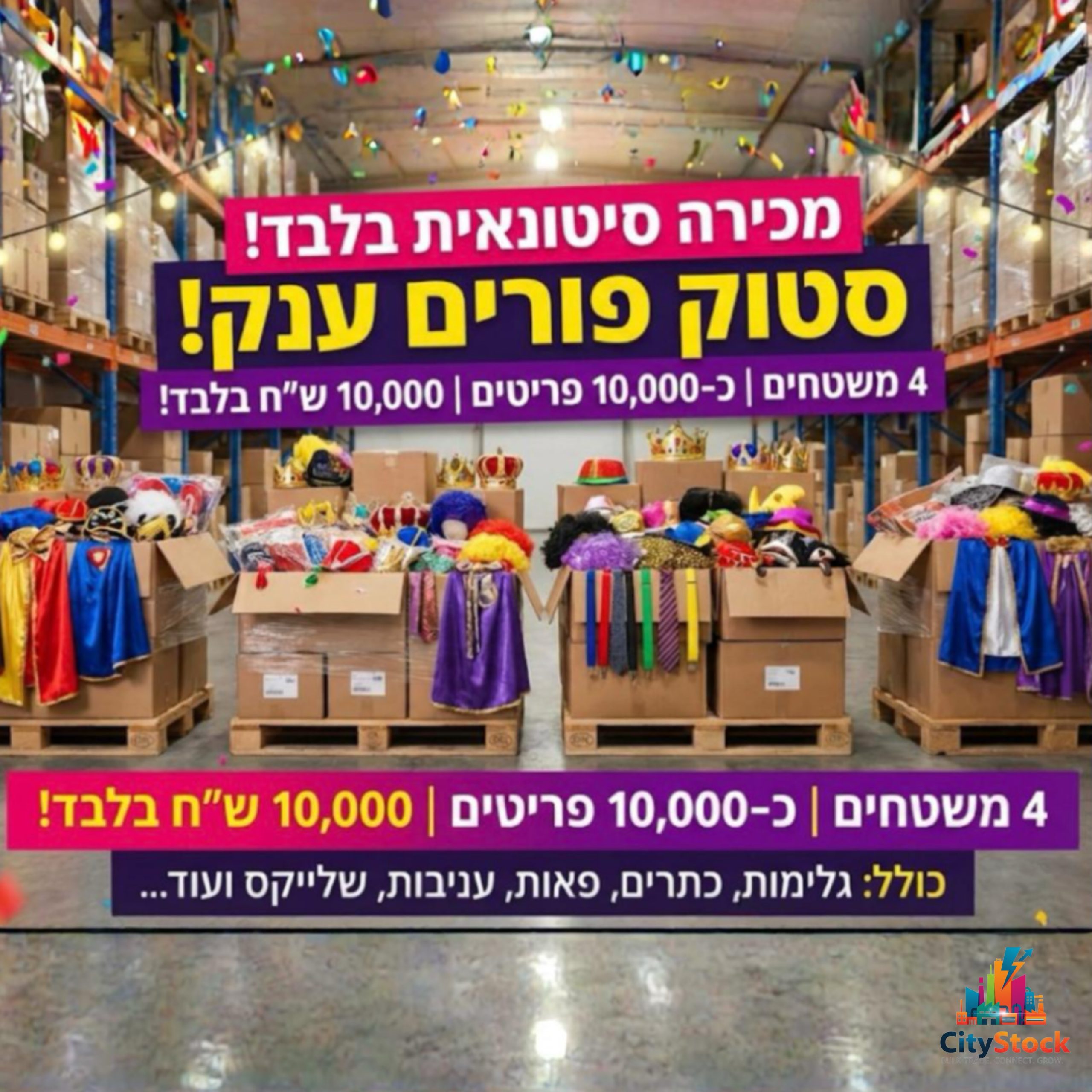 סטוק אביזרים לפורים