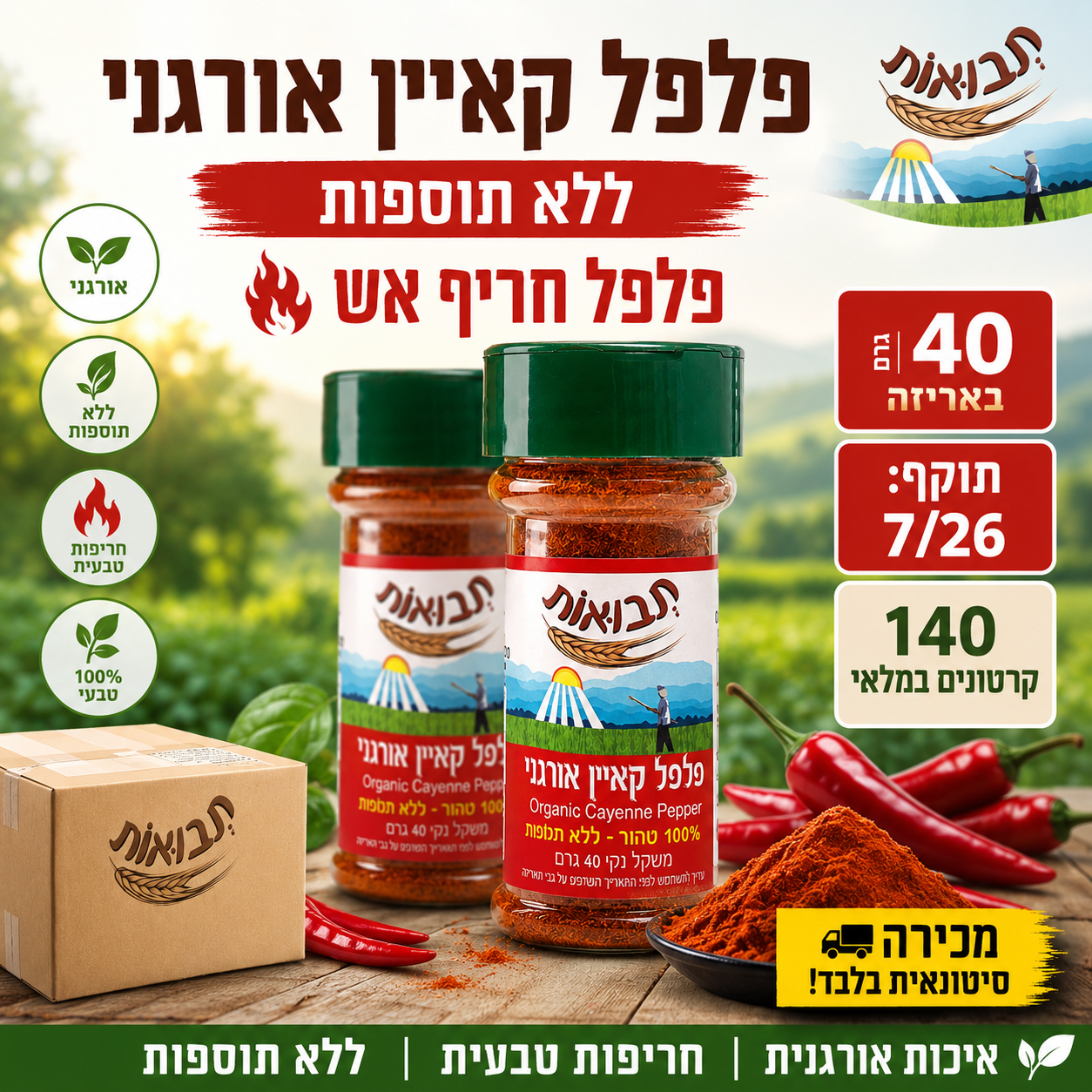 סטוק תבלין פלפל חריף